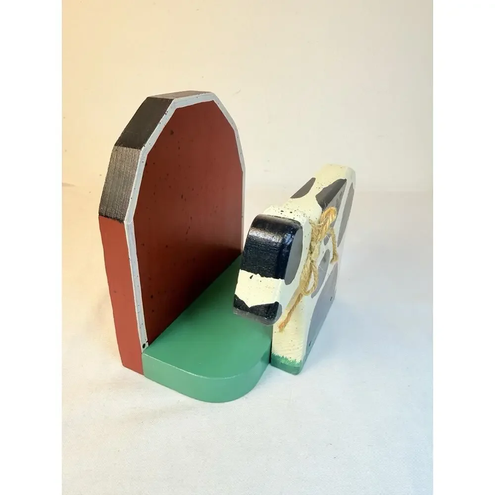 Hand Made And Painted Wooden Down Napkin Holder Farmhouse Country Barn